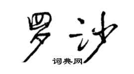 曾慶福羅沙行書個性簽名怎么寫