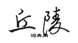 駱恆光丘陵行書個性簽名怎么寫