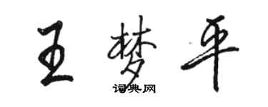 駱恆光王夢平行書個性簽名怎么寫