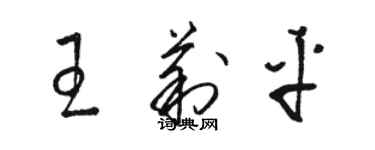 駱恆光王莉平草書個性簽名怎么寫