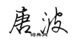 駱恆光唐波行書個性簽名怎么寫