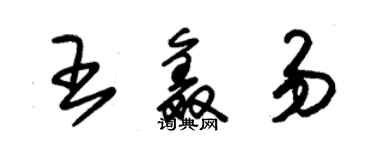 朱錫榮王鑫易草書個性簽名怎么寫