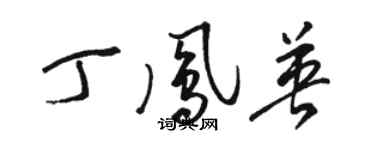 駱恆光丁鳳英草書個性簽名怎么寫