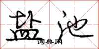 龐中華鹽池行書怎么寫