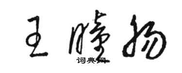 駱恆光王瞳腸草書個性簽名怎么寫