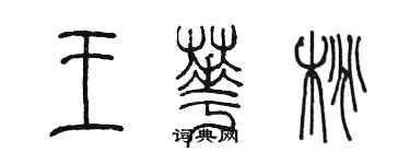 陳墨王華桃篆書個性簽名怎么寫