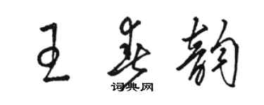 駱恆光王春韻草書個性簽名怎么寫