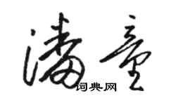 駱恆光潘童草書個性簽名怎么寫