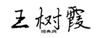 曾慶福王樹霞行書個性簽名怎么寫