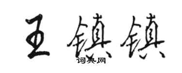 駱恆光王鎮鎮行書個性簽名怎么寫