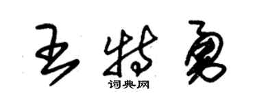 朱錫榮王特勇草書個性簽名怎么寫