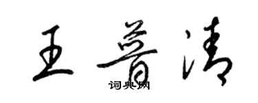 梁錦英王普清草書個性簽名怎么寫