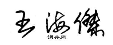 朱錫榮王海傑草書個性簽名怎么寫