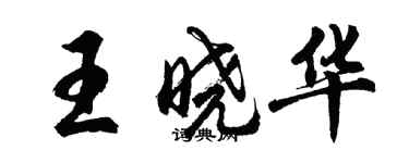 胡問遂王曉華行書個性簽名怎么寫