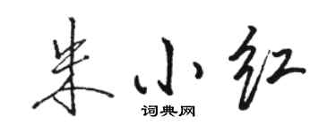 駱恆光朱小紅行書個性簽名怎么寫
