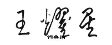 駱恆光王耀星草書個性簽名怎么寫