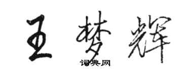 駱恆光王夢輝行書個性簽名怎么寫