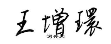 王正良王增環行書個性簽名怎么寫