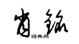 朱錫榮肖銘草書個性簽名怎么寫