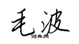 王正良毛波行書個性簽名怎么寫