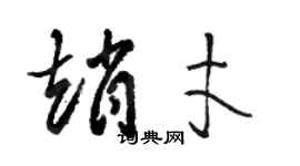 駱恆光趙才草書個性簽名怎么寫