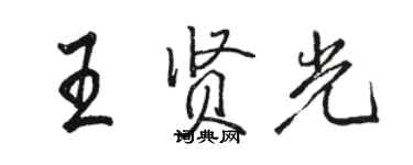 駱恆光王賢光行書個性簽名怎么寫