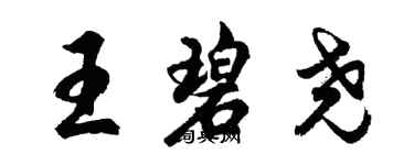 胡問遂王碧堯行書個性簽名怎么寫