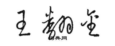 駱恆光王翻金草書個性簽名怎么寫