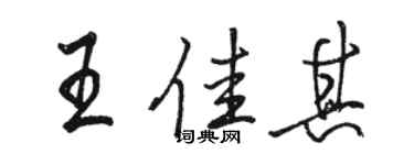 駱恆光王佳其行書個性簽名怎么寫