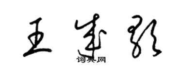 梁錦英王成歌草書個性簽名怎么寫