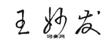 駱恆光王妙發草書個性簽名怎么寫