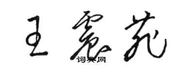 駱恆光王震菲草書個性簽名怎么寫