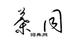 梁錦英葉同草書個性簽名怎么寫