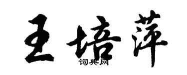 胡問遂王培萍行書個性簽名怎么寫