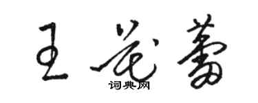 駱恆光王花蕾草書個性簽名怎么寫