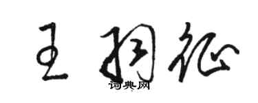 駱恆光王羽征草書個性簽名怎么寫