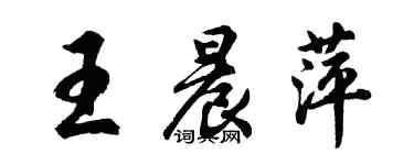 胡問遂王晨萍行書個性簽名怎么寫