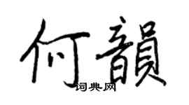 王正良何韻行書個性簽名怎么寫
