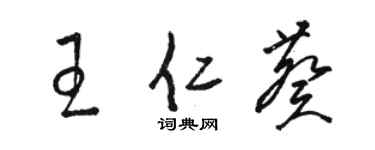 駱恆光王仁葵草書個性簽名怎么寫