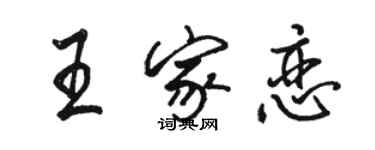 駱恆光王家戀行書個性簽名怎么寫