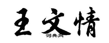 胡問遂王文情行書個性簽名怎么寫