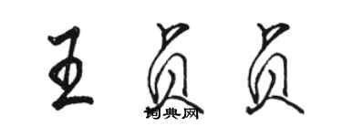 駱恆光王貞貞行書個性簽名怎么寫