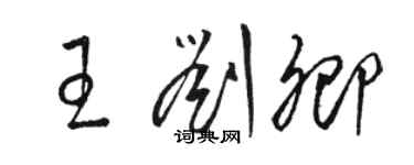 駱恆光王劉卿草書個性簽名怎么寫