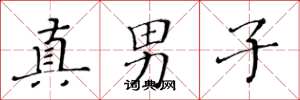 黃華生真男子楷書怎么寫