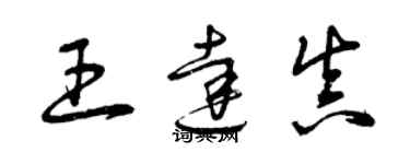 曾慶福王達真草書個性簽名怎么寫