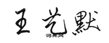駱恆光王藝默行書個性簽名怎么寫