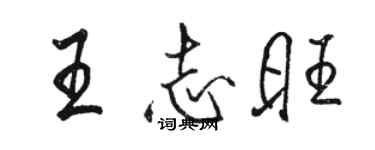 駱恆光王志旺行書個性簽名怎么寫