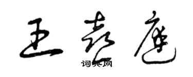 曾慶福王喜庭草書個性簽名怎么寫