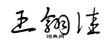 曾慶福王翎佳草書個性簽名怎么寫