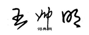 朱錫榮王帥明草書個性簽名怎么寫